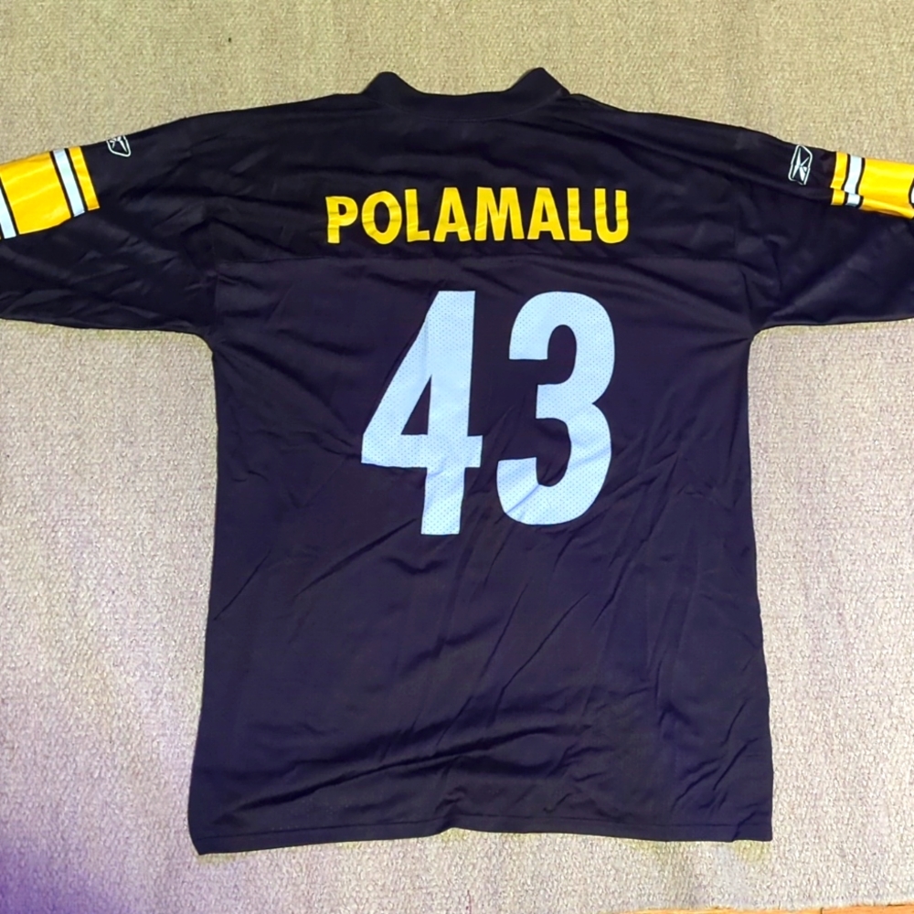 Vintage Reebok troy polamalu Pittsburgh Steelers jersey